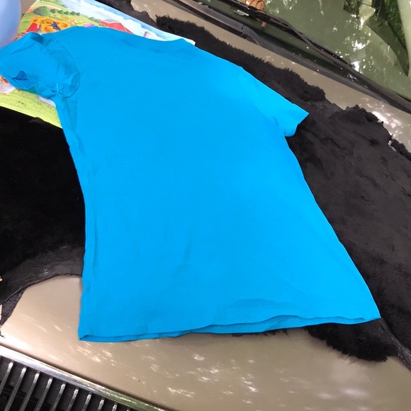 NWT Ana Cabana Blue SS Tee Be The Good Jr Plus Size Block Letters - Picture 10 of 10